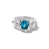 Thumbnail Image 3 of Jared Atelier Natural Blue Zircon & Diamond Ring 2-1/4 ct tw Platinum