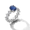 Thumbnail Image 1 of Jared Atelier Natural Blue Sapphire & Diamond Ring 4-3/4 ct tw Platinum