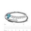 Thumbnail Image 3 of Jared Atelier Natural Blue Topaz & Diamond Bangle Bracelet 8-1/5 ct tw Platinum