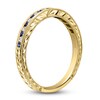 Thumbnail Image 2 of Kirk Kara Natural Blue Sapphire & Diamond Wedding Band 1/10 ct tw 18K Yellow Gold
