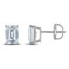 Thumbnail Image 0 of Emerald-Cut Lab-Created Diamond Solitaire Stud Earrings 1 ct tw 14K White Gold (F/SI2)