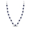 Thumbnail Image 2 of Kallati Natural Blue Sapphire & Diamond XO Necklace 8-5/8 ct tw 14K White Gold 16"