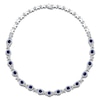 Thumbnail Image 3 of Kallati Natural Blue Sapphire & Diamond XO Necklace 8-5/8 ct tw 14K White Gold 16"