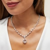 Thumbnail Image 2 of Jared Atelier Pear-Shaped Natural Morganite & Diamond Necklace 19-1/3 ct tw Platinum 17"