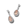 Thumbnail Image 1 of Jared Atelier Pear-Shaped Natural Morganite & Diamond Drop Earrings 3 ct tw Platinum