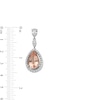 Thumbnail Image 3 of Jared Atelier Pear-Shaped Natural Morganite & Diamond Drop Earrings 3 ct tw Platinum