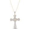 Thumbnail Image 0 of Diamond Knot Cross Necklace 1 ct tw 14K Yellow Gold 18"