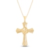 Thumbnail Image 2 of Diamond Knot Cross Necklace 1 ct tw 14K Yellow Gold 18"