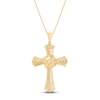 Thumbnail Image 3 of Diamond Knot Cross Necklace 1 ct tw 14K Yellow Gold 18"