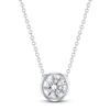 Thumbnail Image 0 of Round-Cut Lab-Created Diamond Bezel-Set Solitaire Necklace 1 ct tw 18K White Gold 18" (F/VS2)