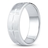 Thumbnail Image 2 of Men's Cross Wedding Band 14K White Gold
