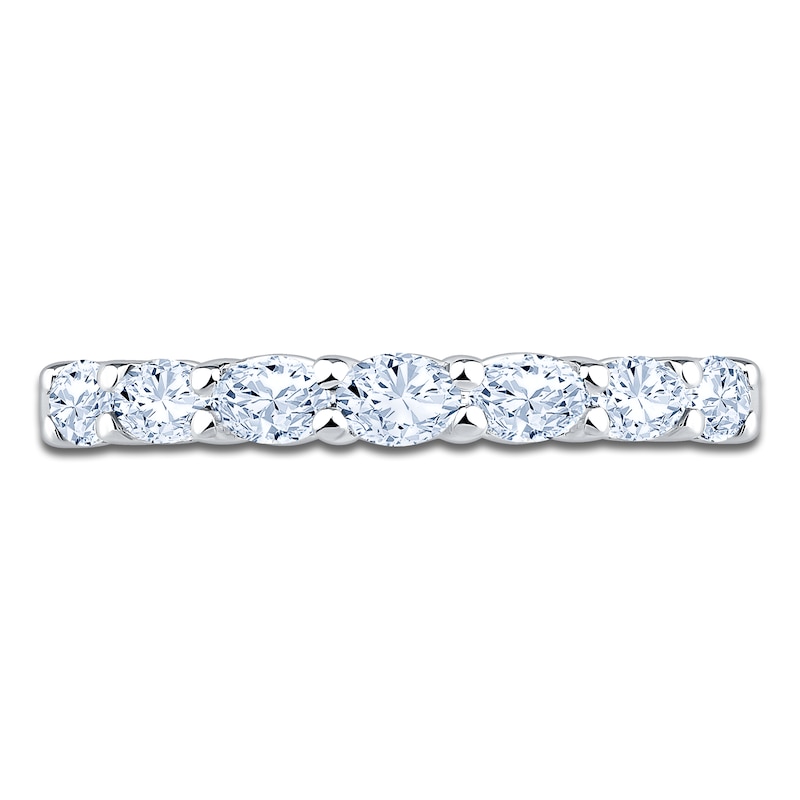 Main Image 3 of Certified Oval-Cut Diamond Anniversary Ring 5/8 ct tw 14K White Gold