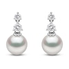 Thumbnail Image 1 of Yoko London Akoya Cultured Pearl & Diamond Earrings 1/6 ct tw 18K White Gold