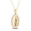 Thumbnail Image 3 of Diamond Our Lady of Guadalupe Oval Necklace 1/3 ct tw 10K Yellow Gold 18"