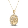 Thumbnail Image 2 of Diamond Our Lady of Guadalupe Filigree Necklace 1/3 ct tw 10K Yellow Gold 18"