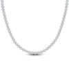 Thumbnail Image 1 of Men's Diamond Hexagon Link Tennis Necklace 2 ct tw Sterling Silver 20"