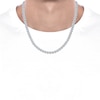 Thumbnail Image 4 of Men's Diamond Hexagon Link Tennis Necklace 2 ct tw Sterling Silver 20"