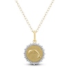 Thumbnail Image 1 of Diamond Dolphin Necklace 1/4 ct tw 10K Yellow Gold 18"
