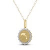 Thumbnail Image 2 of Diamond Dolphin Necklace 1/4 ct tw 10K Yellow Gold 18"