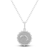 Thumbnail Image 1 of Diamond Dolphin Necklace 1/4 ct tw Sterling Silver 18"