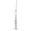 Thumbnail Image 3 of Diamond Dolphin Necklace 1/4 ct tw Sterling Silver 18"