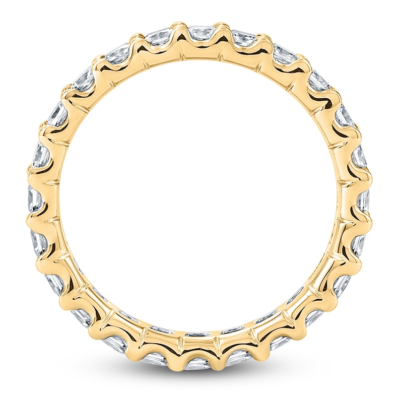 Main Image 2 of Certified Princess-Cut Diamond Eternity Band 1-5/8 - 2 ct tw 14K Yellow Gold