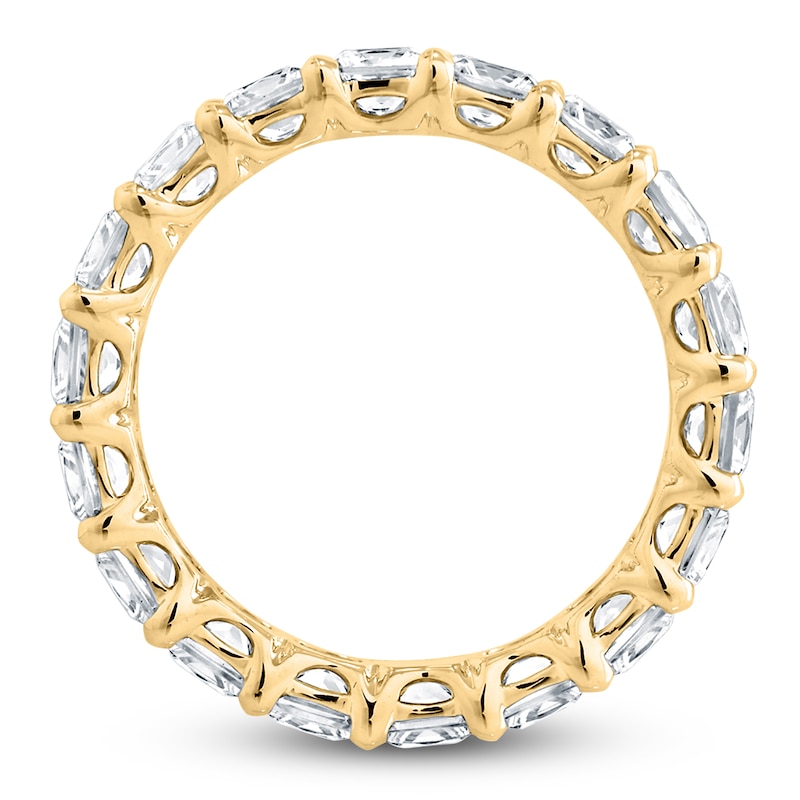 Main Image 2 of Certified Princess-Cut Diamond Eternity Band 4-7/8 - 6-1/3 ct tw 14K Yellow Gold