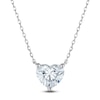 Thumbnail Image 1 of Heart-Shaped Lab-Grown Diamond Solitaire Necklace 2 ct tw 14K White Gold 18" (SI2/F)