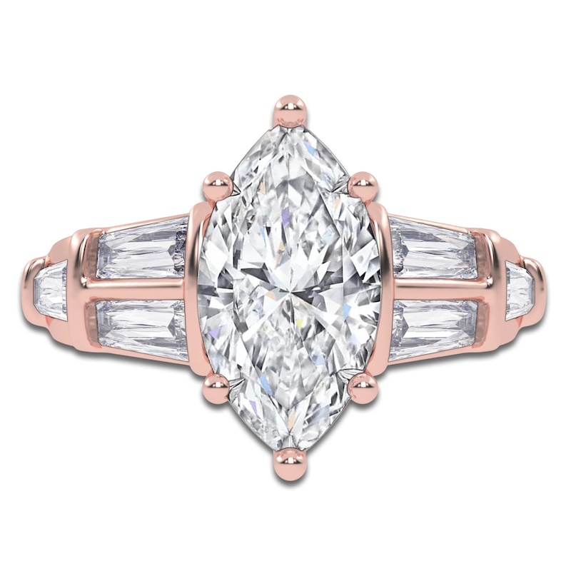 Main Image 3 of Marquise-Cut Created By Jared Studio Lab-Grown Diamond Engagement Ring 4-1/2 ct tw 14K Rose Gold