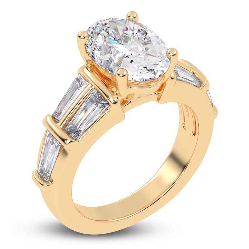 Main Image 2 of Oval-Cut Created By Jared Studio Lab-Grown Diamond Engagement Ring 4-1/2 ct tw 14K Yellow Gold