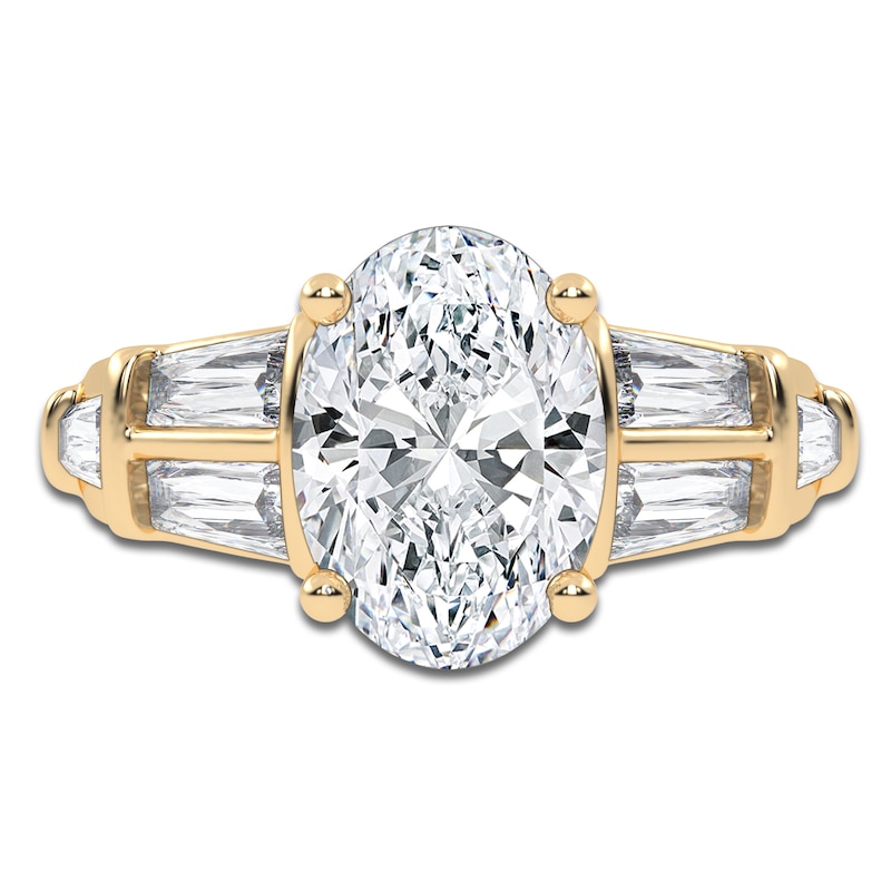 Main Image 3 of Oval-Cut Created By Jared Studio Lab-Grown Diamond Engagement Ring 4-1/2 ct tw 14K Yellow Gold