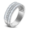 Thumbnail Image 2 of Vera Wang VOW Baguette & Round-Cut Diamond Wedding Band 1 ct tw 14K White Gold
