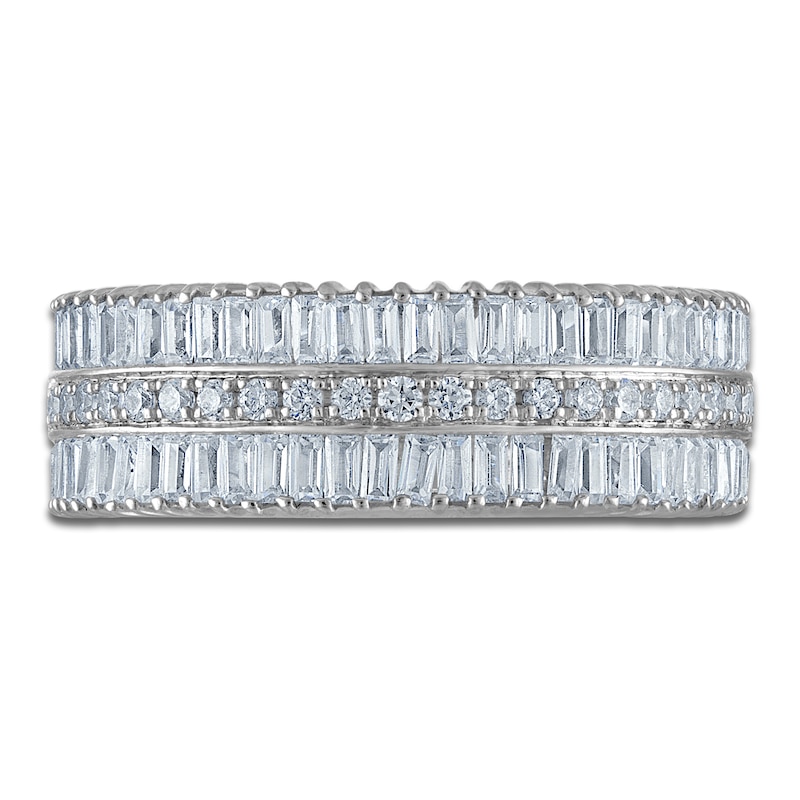 Main Image 3 of Vera Wang VOW Baguette & Round-Cut Diamond Wedding Band 1 ct tw 14K White Gold