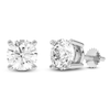 Thumbnail Image 2 of Round-Cut Lab-Grown Diamond Solitaire Stud Earrings 2-1/2 ct tw 14K White Gold (SI2/F)