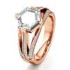 Thumbnail Image 4 of J'Lure Lab-Grown Diamond Hexagon Portrait-Cut Engagement Ring 2-3/8 ct tw 18K Rose Gold
