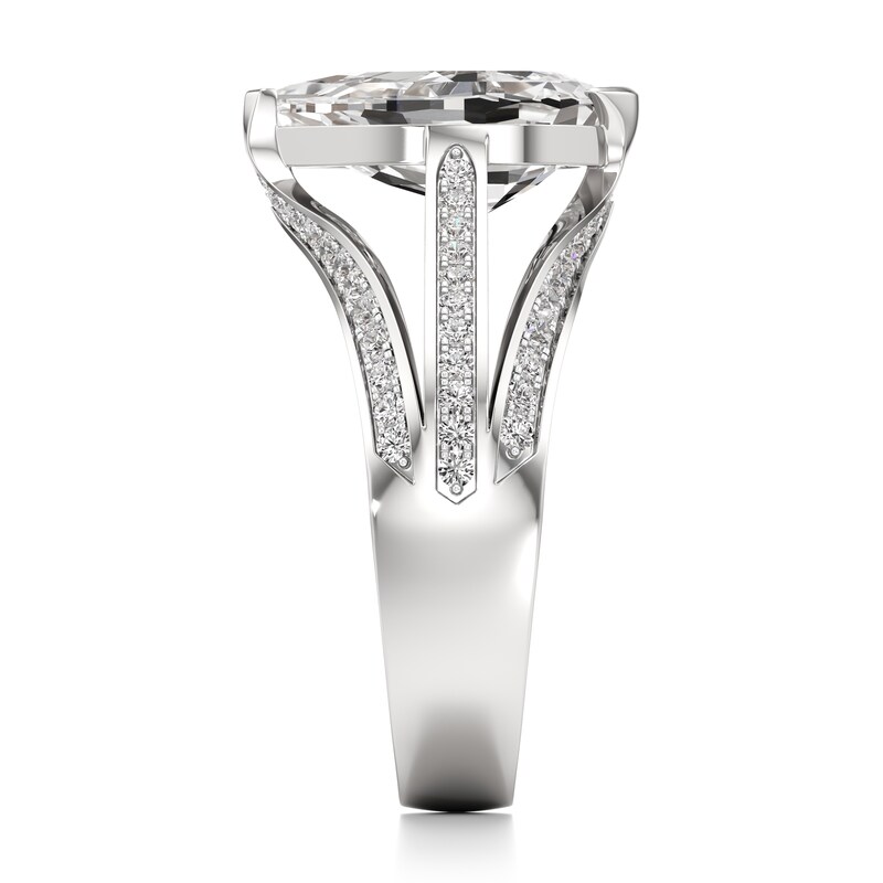 Main Image 3 of J'Lure Lab-Grown Diamond Pear Step-Cut Engagement Ring 3-1/2 ct tw 18K White Gold
