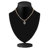 Thumbnail Image 3 of J'Lure Oval Portrait-Cut Lab-Grown Diamond Necklace 4-1/3 ct tw 14K Yellow Gold 16.5"