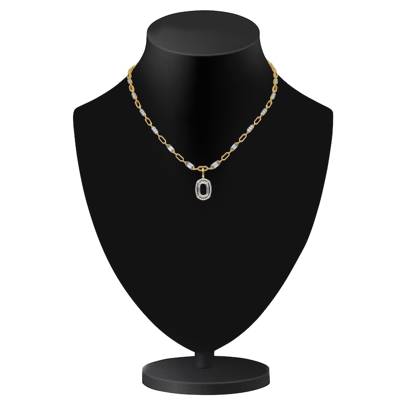Main Image 3 of J'Lure Oval Portrait-Cut Lab-Grown Diamond Necklace 4-1/3 ct tw 14K Yellow Gold 16.5"