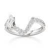 Thumbnail Image 1 of J'Lure Leaf Step-Cut Lab-Grown Diamond Contour Wedding Band 5/8 ct tw 18K White Gold