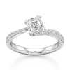 Thumbnail Image 1 of J'Lure Square-Emerald Step-Cut Lab-Grown Diamond Bypass Engagement Ring 1-1/3 ct tw 18K White Gold