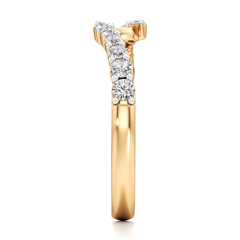 Main Image 3 of J'Lure Lab-Grown Diamond Contour Wedding Band 3/8 ct tw 18K Yellow Gold