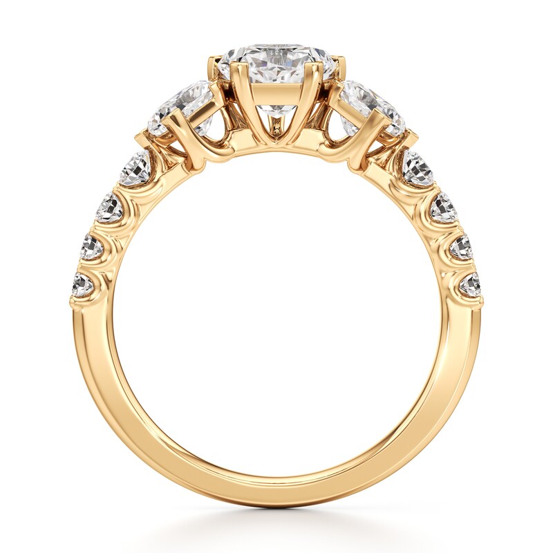 Main Image 2 of J'Lure Pentagon Brilliant-Cut Lab-Grown Diamond Engagement Ring 1-7/8 ct tw 18K Yellow Gold
