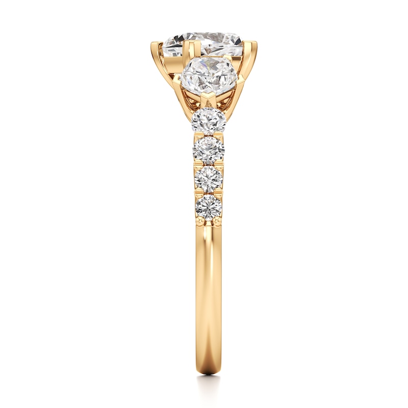 Main Image 3 of J'Lure Pentagon Brilliant-Cut Lab-Grown Diamond Engagement Ring 1-7/8 ct tw 18K Yellow Gold