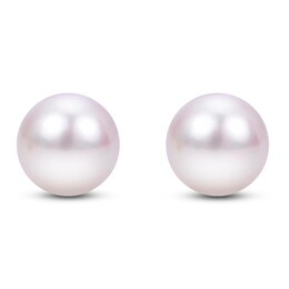 Cultured Pearl Stud Earrings 14K Yellow Gold