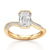 Thumbnail Image 1 of J'Lure Imperial-Emerald Step-Cut Lab-Created Diamond Bypass Engagement Ring 2-1/5 ct tw 18K Yellow Gold