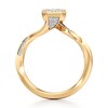 Thumbnail Image 2 of J'Lure Imperial-Emerald Step-Cut Lab-Created Diamond Bypass Engagement Ring 2-1/5 ct tw 18K Yellow Gold