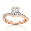 Thumbnail Image 1 of J'Lure Radiant Brilliant-Cut Lab-Grown Diamond Bypass Engagement Ring 2-1/5 ct tw 18K Rose Gold