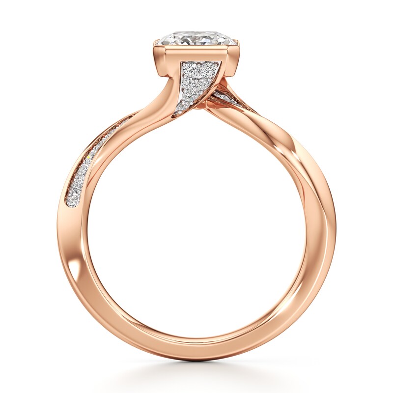 Main Image 2 of J'Lure Radiant Brilliant-Cut Lab-Grown Diamond Bypass Engagement Ring 2-1/5 ct tw 18K Rose Gold