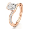 Thumbnail Image 4 of J'Lure Radiant Brilliant-Cut Lab-Grown Diamond Bypass Engagement Ring 2-1/5 ct tw 18K Rose Gold