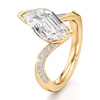 Thumbnail Image 4 of J'Lure Leaf Step-Cut Lab-Grown Diamond Bypass Engagement Ring 3-1/5 ct tw 18K Yellow Gold